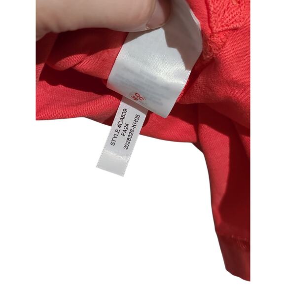 J. Crew Coral Red Relaxed Premium-Weight Cropped T-Shirt Size Medium NWT - Picture 5 of 5